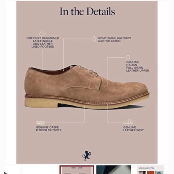 Dunross & Sons Ellis Plain Toe Lace -Up Derby Navy - Picture 8 of 13